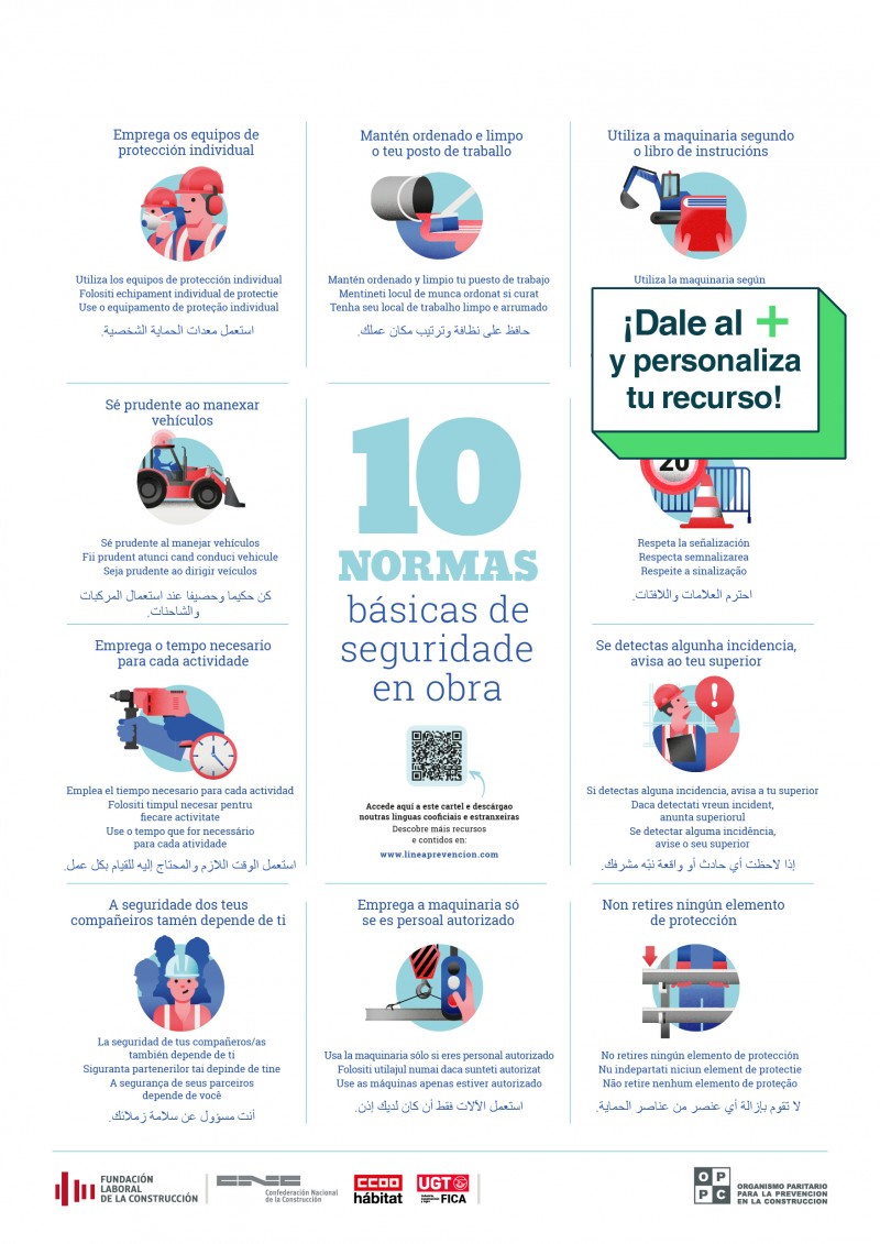 Normas básicas de seguridad en obra (gallego)