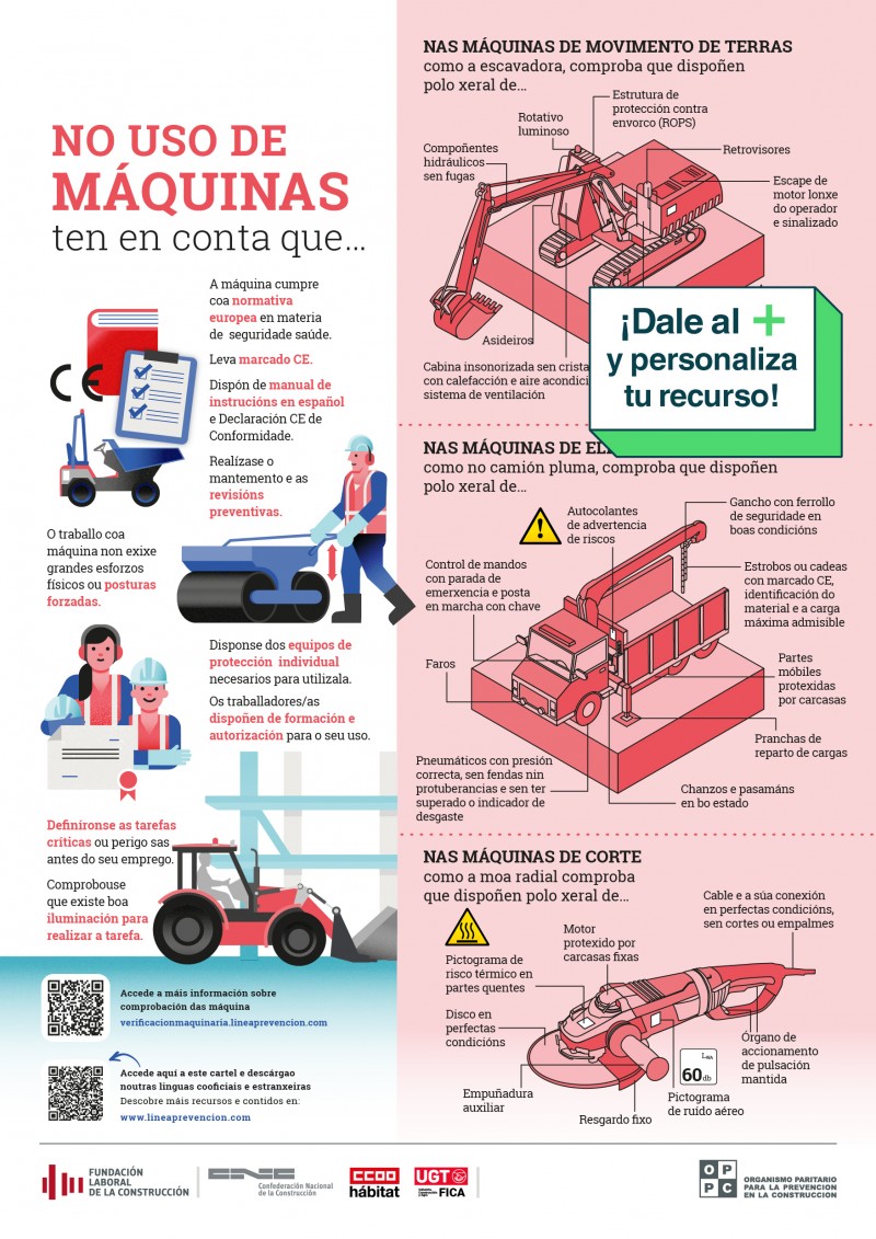 Comprobaciones de las máquinas utilizadas en construcción (gallego)