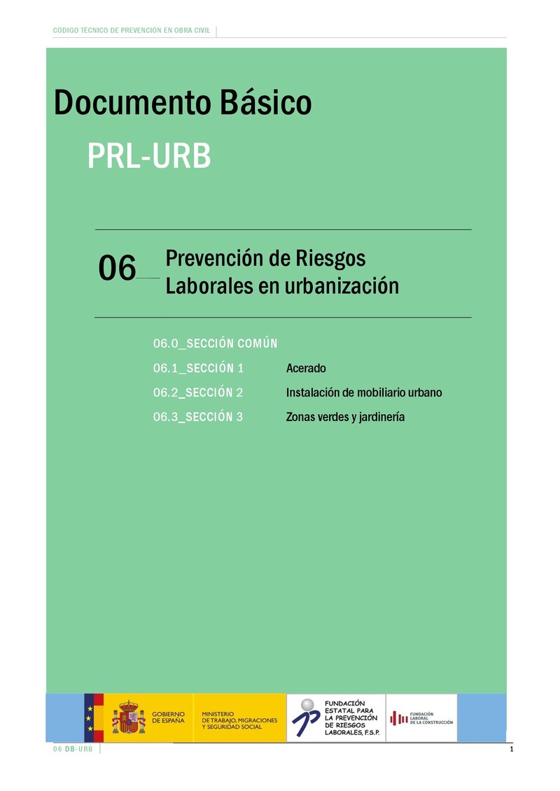 Documento Básico DB-PRL-URB. URBANIZACIÓN