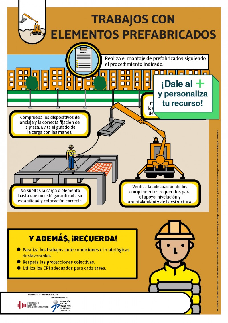 Seguridad en los trabajos con elementos prefabricados.